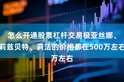 怎么开通股票杠杆交易极亚丝娜、莉兹贝特、莉法的价格都在500万左右